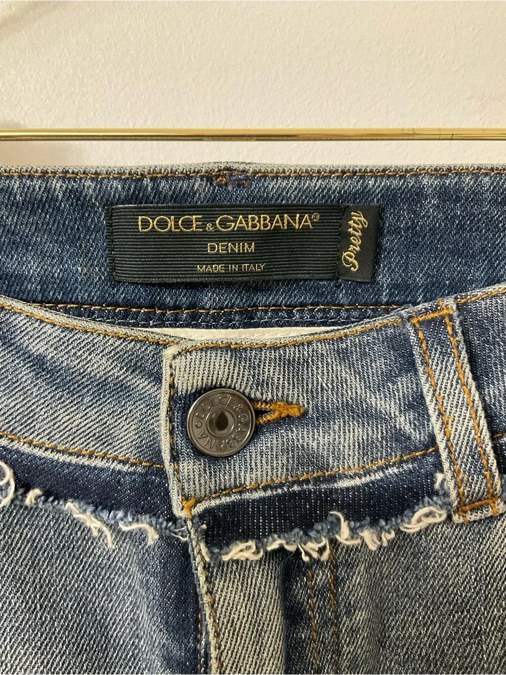 Dolce & Gabbana Light Blue Denim Jeans with Leather Logo Patch